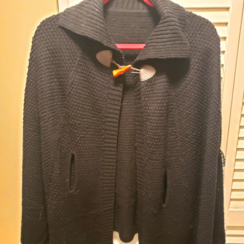 Short Black Winter Cloak